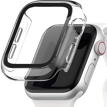 Sinjimoru 9H全包覆一體式SF塗層保護殼 40mm  Apple Watch 6/5/4/SE2/SE  水晶透明  1個