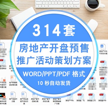 Word模板 | word ppt營銷方案房地產活動策劃促銷開盤預售期房節日發布會