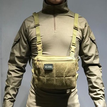 WJTWZY 機能胸包多功能組合Molle戰術戶外通勤背心附件掛包工具包