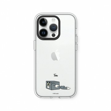 RHINOSHIELD iPhone 13系列Clear透明防摔手機殼湯姆貓與傑利鼠系列-貼紙系列-方塊湯姆貓