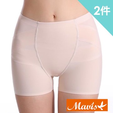 【Mevels 瑪薇絲】2件組 石墨烯輕塑骨盆美臀褲/平口褲(M/L/XL)