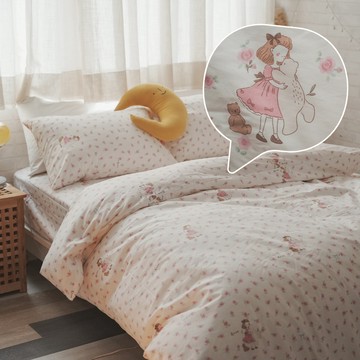 棉床本舖 ins風 愛莉花園 精梳棉 床包枕套/兩用被組 100%純棉 台灣製 透氣性 吸汗較佳 擺脫悶熱首選 少女心