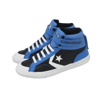 Converse 休閒鞋 Pro Blaze 大童 女鞋 藍 皮革 魔鬼氈 中筒 A06389C