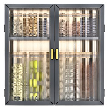 壁掛雙開門吊櫃 BF098-3 2層寬40cm  黑色