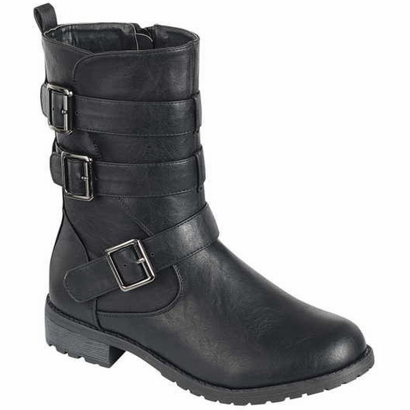 ブーツ シューズ 靴 海外厳選ブランド Forever レディース Mid Calf マルチple バックルs ストラップs Lug Sole Combat ブーツ Mango 37 Black 通販 Lineポイント最大0 5 Get Lineショッピング