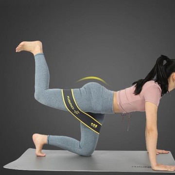 翹臀圈女阻力帶健身彈力帶深蹲虐臀防滑不卷邊瑜伽運動拉伸練臀帶