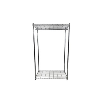 鐵力士架 【Top queen】45 x 90 x 120 cm 二層鐵力士鍍鉻萬用收納架-含衣桿