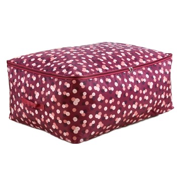 多尺寸棉被收納 防水牛津布  紅底花卉  1個