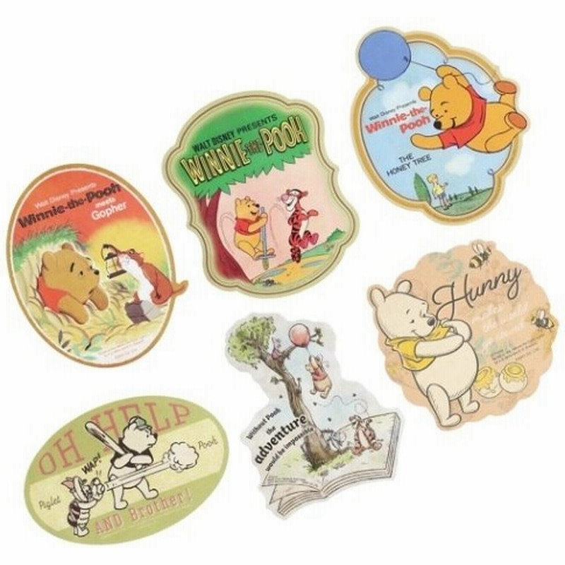 くまのプーさん シール 6枚セット ステッカー セット ディズニー キャラクター グッズ 通販 Lineポイント最大0 5 Get Lineショッピング