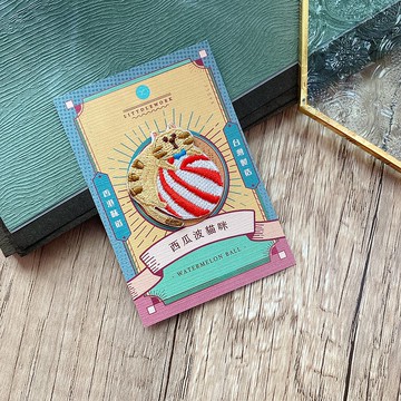 刺繡燙貼/別針 | 香港系列II - 西瓜波貓咪 | Littdlework