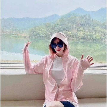 台灣出貨+免運 兔子二代防曬衣 女款夏季輕薄長袖衫 遮陽騎行防紫外線冰絲涼感遮陽服 透氣涼感外套 衣身連帽透氣外套 防曬