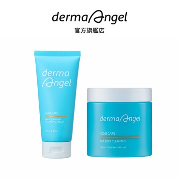 護妍天使 毛孔淨化組(毛孔淨化爽膚棉65片+淨荳調理洗面乳80g)