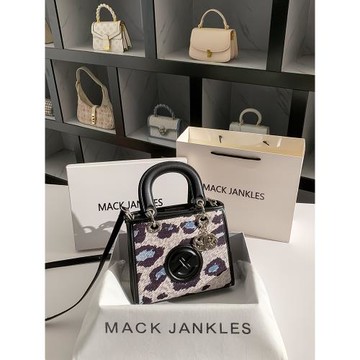 Mack Jankles真皮輕奢今年流行斑馬紋戴妃包女2025新款手提斜挎包