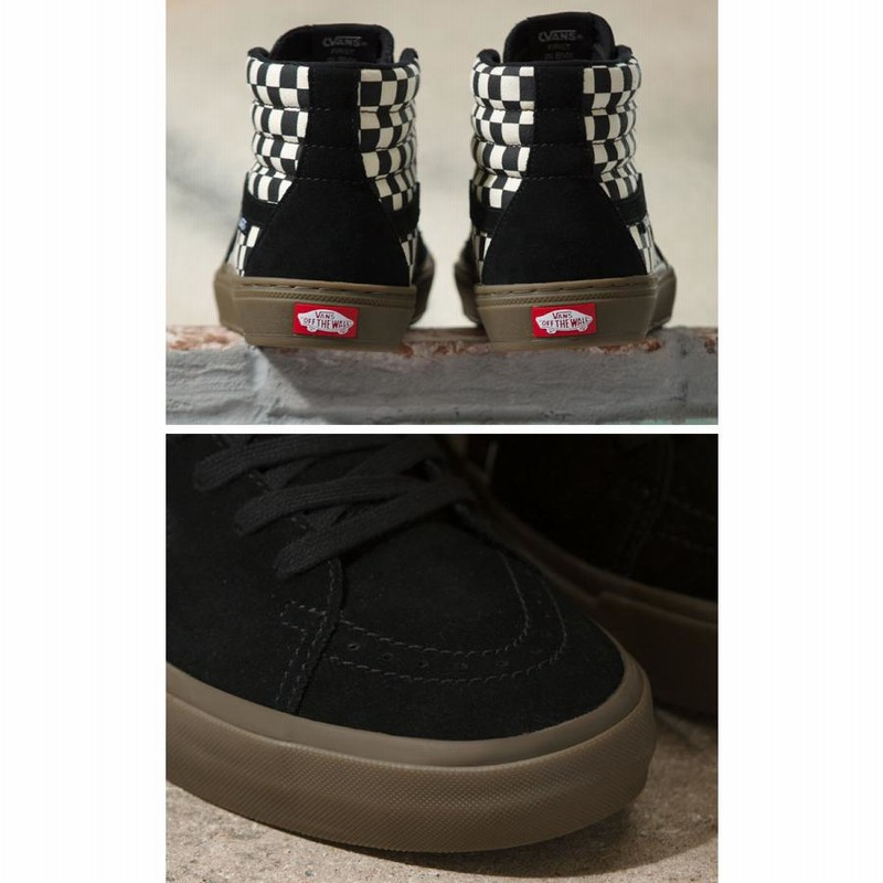 VANS バンズ スニーカー BMX CHECKERBOARD SK8-HI BLACK DARK GUM