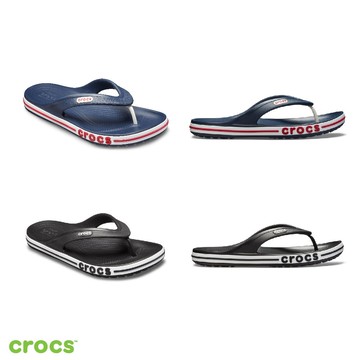 Crocs卡駱馳 (中性鞋) 貝雅卡駱班夾腳拖-黑色-205393-066_洞洞鞋
