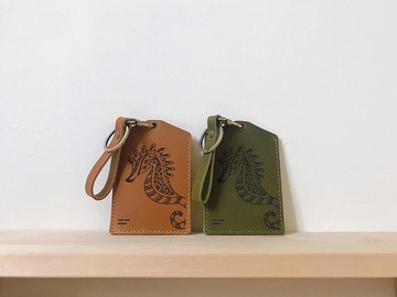 植鞣皮多用途卡套 X 海馬 X 海洋圖騰設計