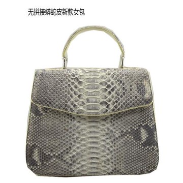 無拼接蟒蛇皮女包真皮女士手提包單肩斜挎晚宴女包高檔真皮包大包