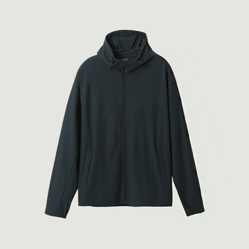 Hang Ten- 防曬經編涼感連帽外套-男(丈青)