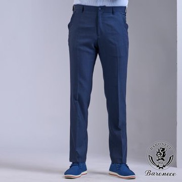BARONECE 率性輕柔混紡丹寧休閒褲_藍(624123-09)
