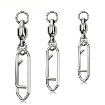 【TTFF】不鏽鋼軸承轉環10個/包尖頭回形別針連接器 八字轉環 雙扣別針漁具配件漁具批發