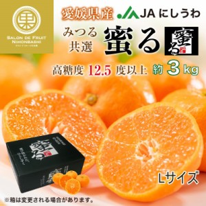 [予約 2023年 12月1日-12月25日の納品] 蜜る 約3kg L 愛媛県産 JAにしうわ 西宇和みつる共選 みつる 高級高糖度 上級品 みかん 冬ギフト