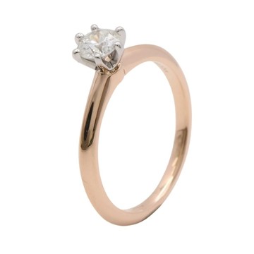 Tiffany & Co 蒂芬妮 鑽石 戒指 PT950鉑金 18K黃金 【二手名牌BRAND OFF】