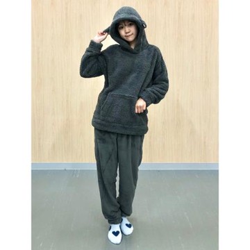 【1件包郵】一整套！長絨珊瑚絨長袖睡衣長褲男女家居套裝冬外貿