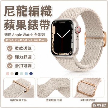 尼龍編制錶帶 蘋果錶帶 適用 Apple Watch S10 錶帶 9 8 7 6 SE 46mm 45mm 49mm
