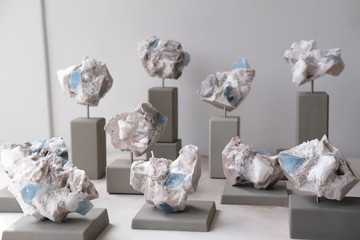 藍螢石共生礦物造型蠟燭