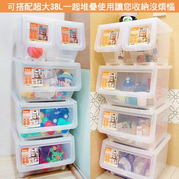 將將好收納 直取式收納箱-16+38+58L(附輪) 3種尺寸各2入
