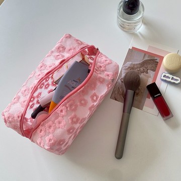 超大化妝包大容量便攜2021新款收納包旅行化妝袋隨身網紗洗漱包