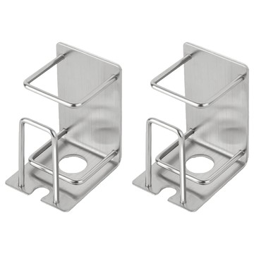 小麥購物 不鏽鋼牙膏牙刷杯架 5.4 x 6.3 x 8.3cm 119g  2個  銀色