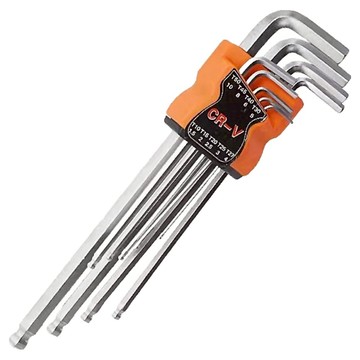 嘉鴻牌 內六角扳手平頭球頭9件組 鉻釩鋼製造 工業級  1組