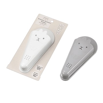 日本 ECHO 不挑色 兔子磁吸式剪刀收納盒-廚房剪刀/文具剪刀/零食剪刀/食物剪刀-都可放-正版商品