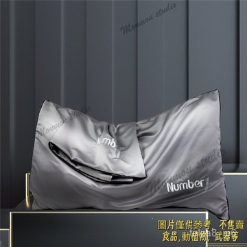 涼感水洗棉真絲枕頭套絲滑柔軟枕套一對夏季冰絲繡花枕套48X74CM涼感枕頭套 冰絲枕頭套冰絲枕套天絲枕頭套 枕芯保護套