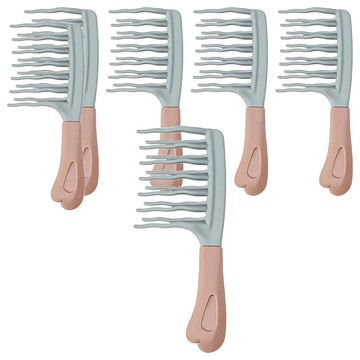 小麥購物 雙排捲髮梳 Y772 48g  6個  灰綠色