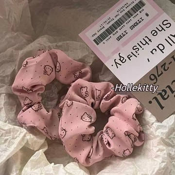 【百搭可愛】HelloKitty 大腸圈 甜美 粉色 小眾 少女 溫柔 髮圈 小女孩 hello kitty髮夾 大腸髮