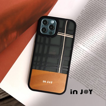 INJOY mall iPhone 17/16/15/14/13/12/SE3 系列 英倫格紋 磨砂手感 防摔手機殼 A款