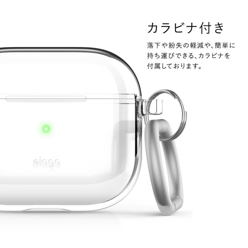 Airpods3 専用 クリアケース 第3世代 ストラップ穴付 ハードタイプ