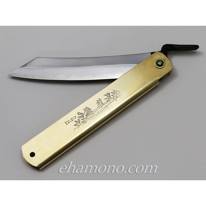 かね駒　肥後守　特選青紙割込５寸　ジャンボ〜Higonokami Knife Aogami Jumbo