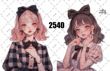 original sticker no.2540 人物貼紙 原創貼紙 原創人物貼紙 裝飾貼紙 cotton melody