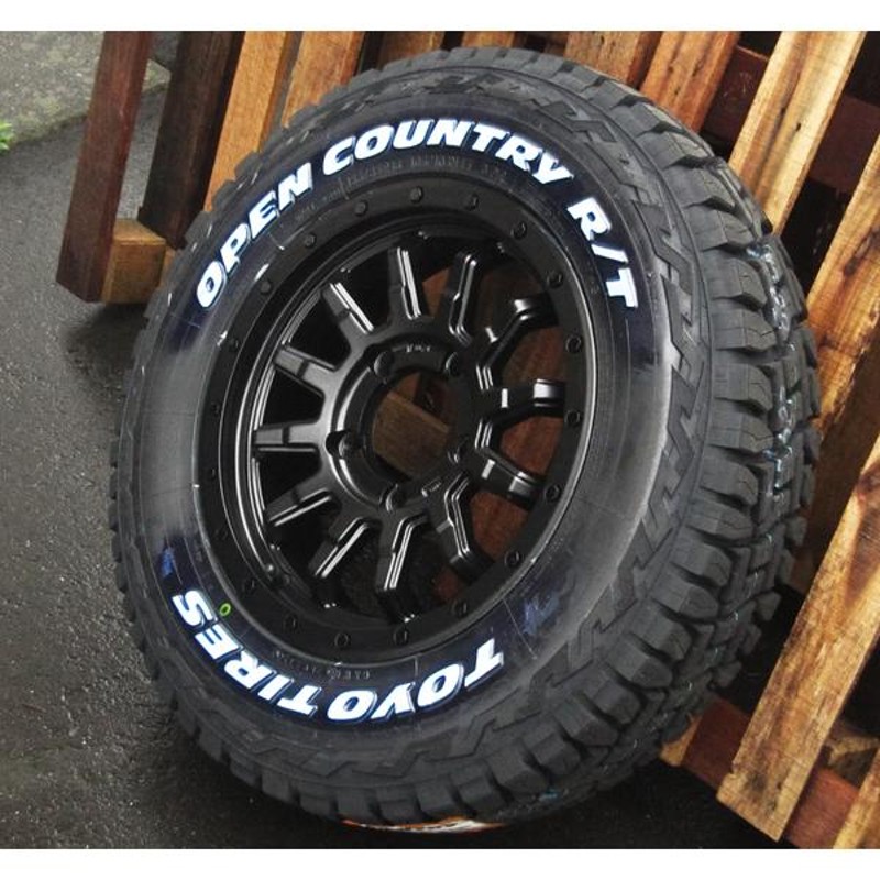 TOYO TIRES 即納! 16インチ ジムニー JB64 JB23 JA11 185/85R16 新品 タイヤホイールセット 4本 TOYO オープンカントリー ホワイトレター マッドタイヤ