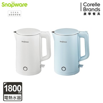 【康寧 Snapware】 簡約時尚316不鏽鋼雙層防燙電熱水壺/快煮壺1.8L