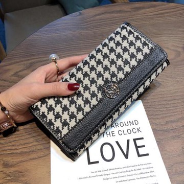 2025新款帆布錢包女精致高端大容量皮夾小眾設計感洋氣真皮錢夾女