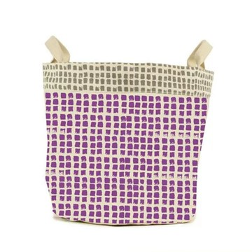 玩具都收乾淨【Fluf】小點點手提收納兩用袋 - 葡萄紫 野餐 露營 出遊 環保袋 隨手提袋 物品收納 居家 玩具收納 可機洗 可愛療癒 兒童禮