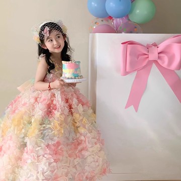 禮服女童花童小女孩公主生日宴精靈輕奢小眾高端主持人洋氣蓬蓬裙