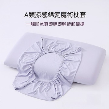 【✨萬能懶人隔髒枕頭套】A類錦氨涼感便攜可拆洗飯店民宿家用舒眠親膚裸睡防塵彈力全包莫蘭迪網美素色精品百貨款吸濕排汗降溫