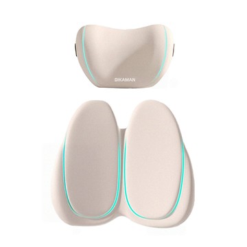 bebehome 汽車頭枕腰靠舒壓護脊組  腰部支撐  1組  米色