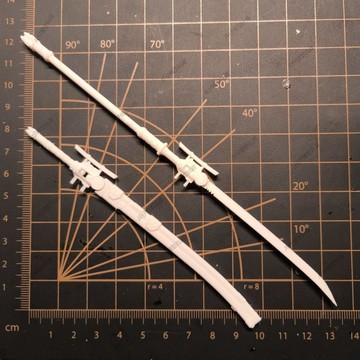 【台灣出貨】3D打印 機娘武器 高達武器 機娘配件 絕區零 月城柳太刀 朴刀 1/12 適配壽屋機娘萬代高達 武器裝備