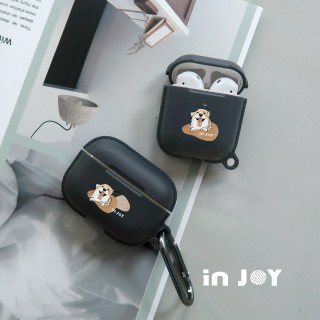 INJOY mall for AirPods Pro 微笑柯基 保護套 TPU收納盒 附掛勾